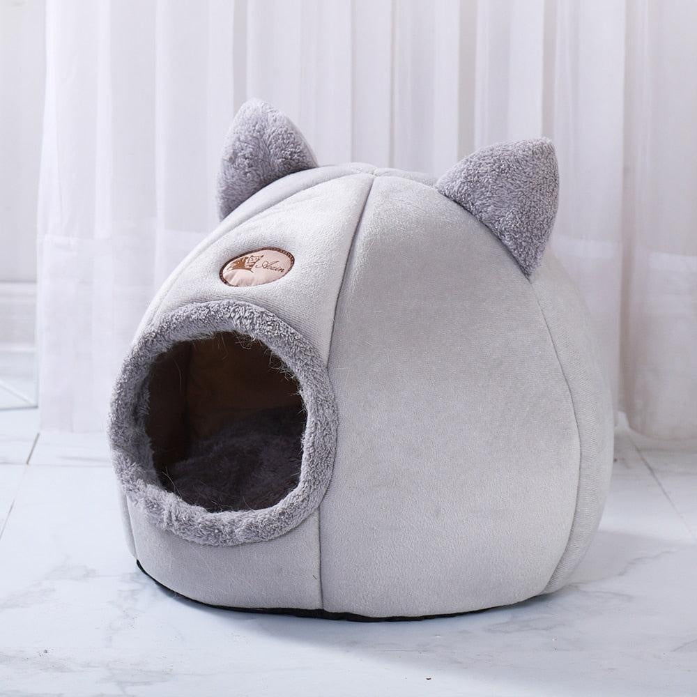 Soft Pet Cat Bed House Warm Pet Bed Cave Tent with Removable Cushion Winter Sleeping Pet Pad Nest Cats Products