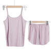 Pajamas for Women Summer Solid Sleepwear Sexy Pyjamas Set Tank Top Shorts Cute Underwear Set Soft Sleeveless Nightwear