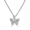 Load image into Gallery viewer, Statement Big Butterfly Pendant Necklace Rhinestone Chain for Women Bling Tennis Chain Crystal Choker Necklace Party Jewelry