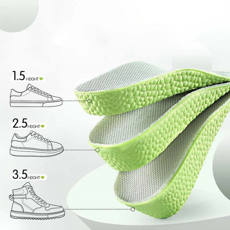 Height Increase Insoles for Men Women Shoes Flat Feet Arch Support Orthopedic Insoles Sneakers Heel Lift Memory Foam Shoe Pads