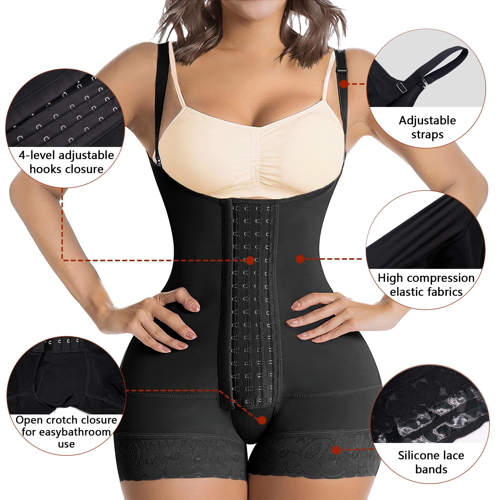 Bodi Slim Woman Body Shaper Belly Sheath Corset High Girdle Post-Surgical Use Slimming Compression Garment Tummy Full Shapewears