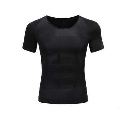 Male Chest Compression T Shirt Fitness Hero Belly Buster Slimming T Shirt - CyberMarkt