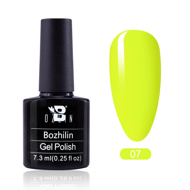 BOZLIN Spring Summer Color Gel Series Nail Polish Colors Soak Off LED/UV Gel Polish High Quality Gel Nails Art  Hybrid Lacquers