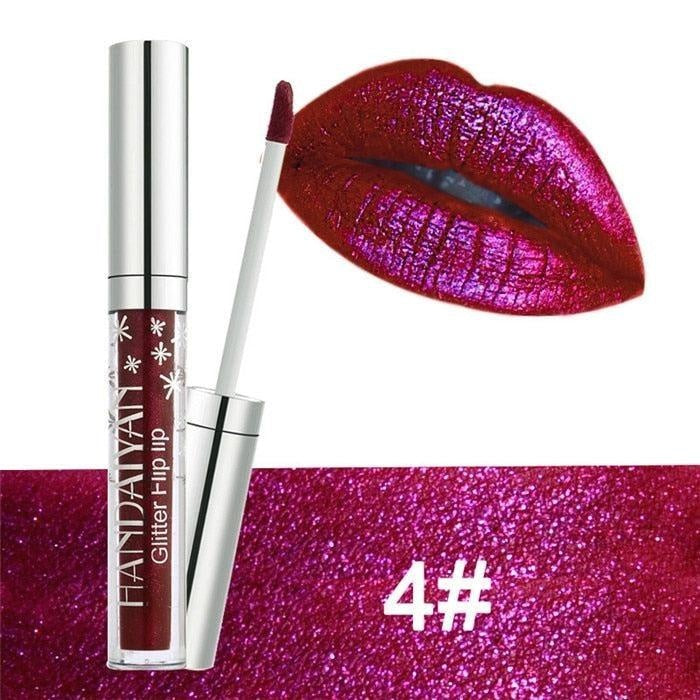 7 colors lip gloss long-lasting shiny gloss matte liquid lipstick waterproof lip gloss metallic makeup blue purple pink lipstick