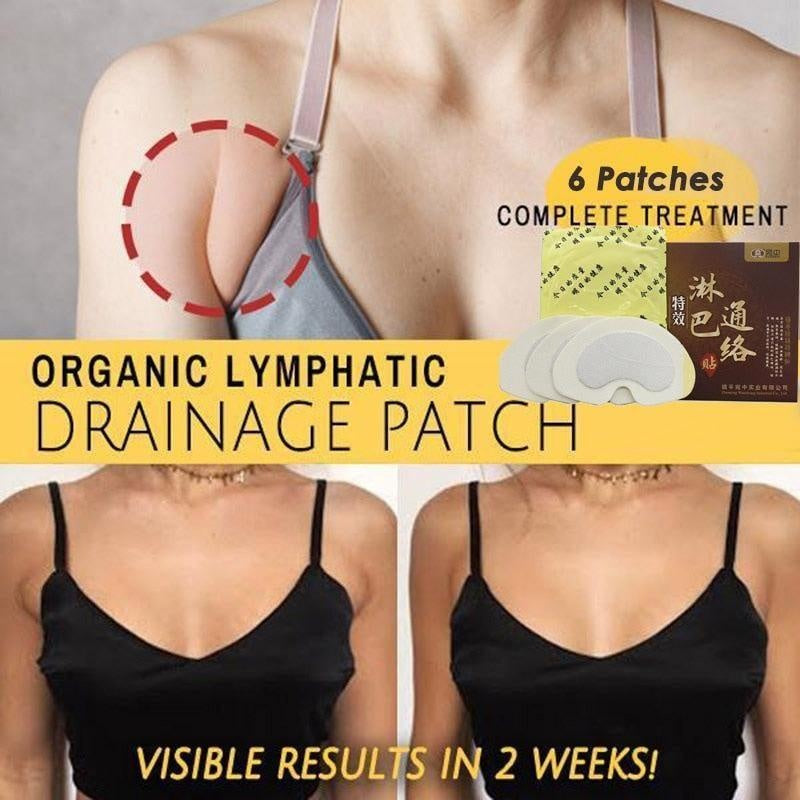6 Patches Organic Lymphatic Drainage Detox Patch Anti-Swelling Patch Effective Painless Treatment Breast Lymph Nodes Patch