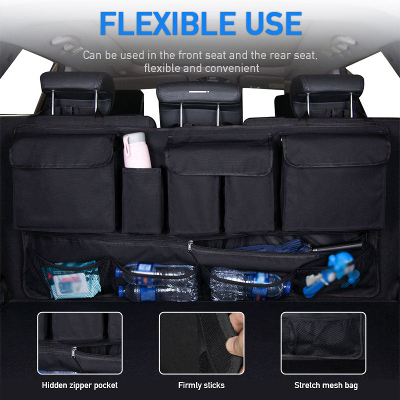 Car Trunk Organizer With 9 Pockets Large Capacity Storage Bag Backseat Oxford Cloth Backseat Stowing And Tidying Car Accessories