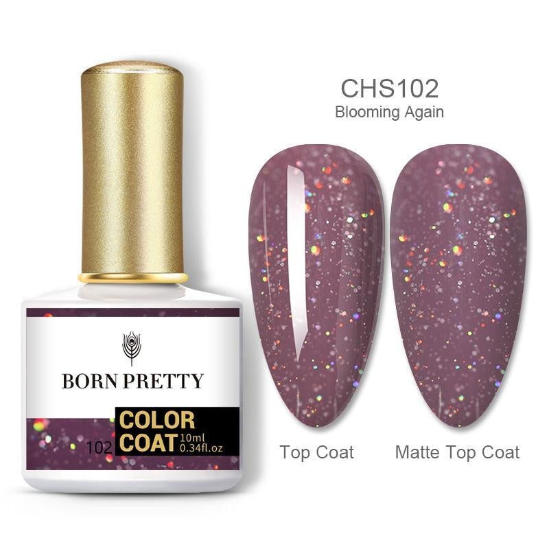 BORN PRETTY Gel Nail Polish Ice Purple Color Series Nail Art Soak Off Nail Gel 6ml Need UV LED Base Coat Top Coat Gel Varnishes