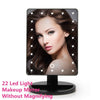 LED Touch Screen Makeup Mirror Professional Vanity Mirror With 16/22 LED Lights Health Beauty Adjustable Countertop 180 Rotating - CyberMarkt