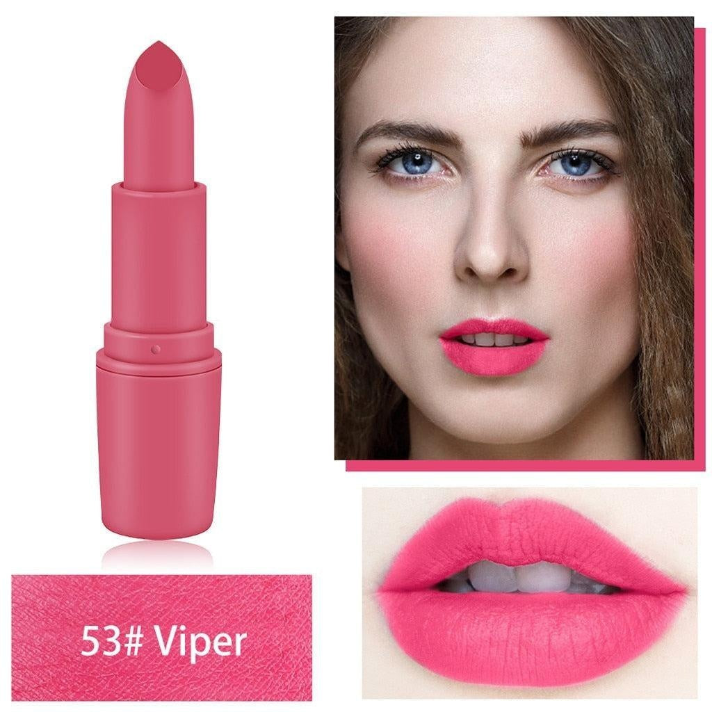 MISS ROSE 12 Color Star Matte lipstick Easy To Color Lipstick Lip Makeup Labiales Mate Larga Duracion - CyberMarkt