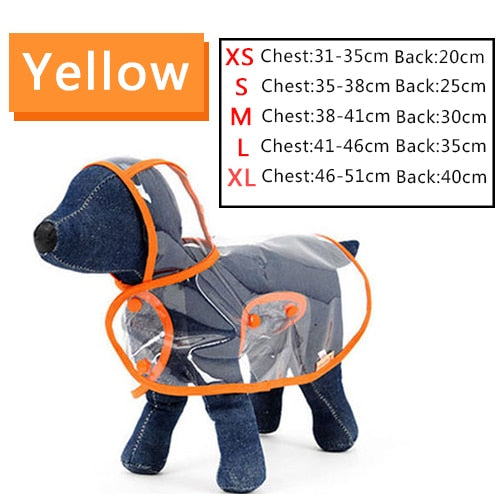 HOOPET Pet Raincoat Dog Raincoat Pet Clothes Transparent Raincoat Light Clothes Waterproof Small Dog Raincoat  with hood
