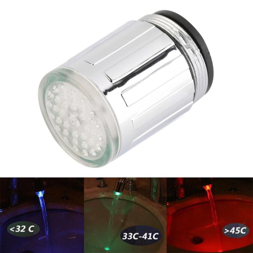 Creative LED Kitchen Faucet Glow  Kitchen Tap Temperature Sensor Light Water Faucet kitchen Bathroom