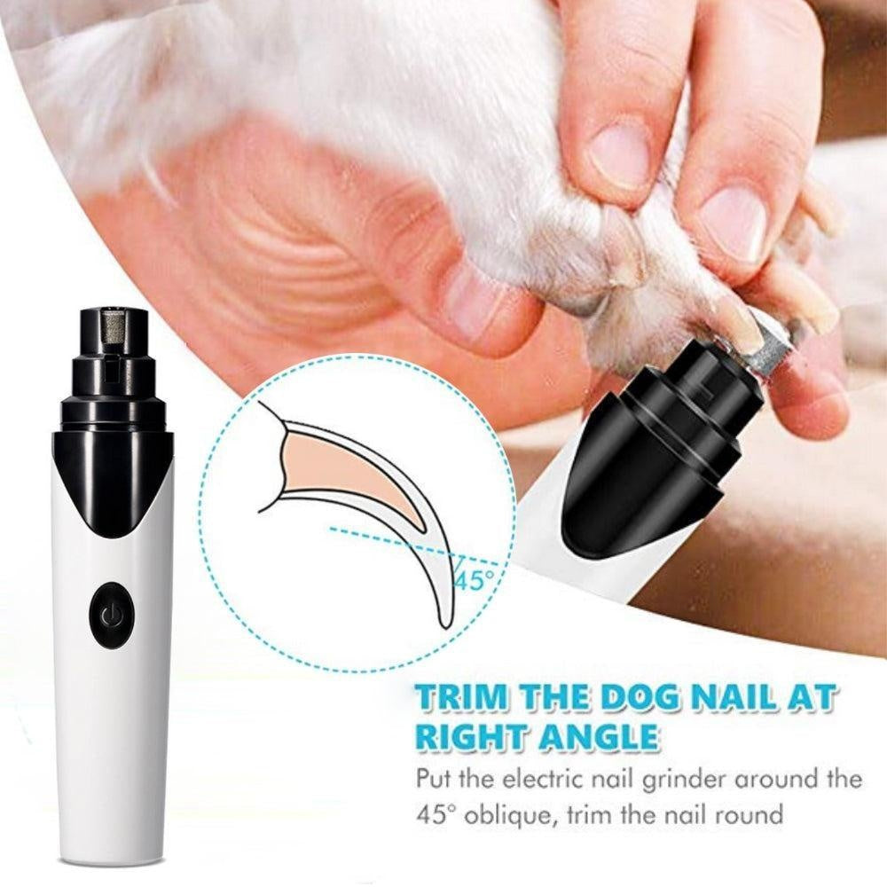 USB Charging Dog Nail Grinders Rechargeable Pet Nail Clippers Quiet Electric Dog Cat Paws Nail Grooming Trimmer Tools