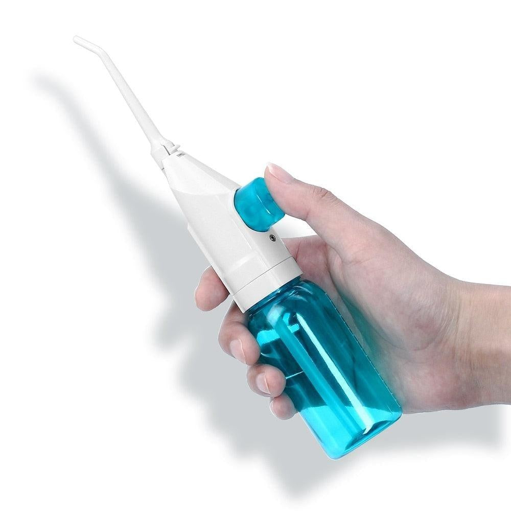 AZDENT 2pcs Nozzles Portable Oral Irrigator Pressure Dental Water Jet Flosser Nasal Irrigators Mouth Denture Tooth Cleaner 180ml - CyberMarkt