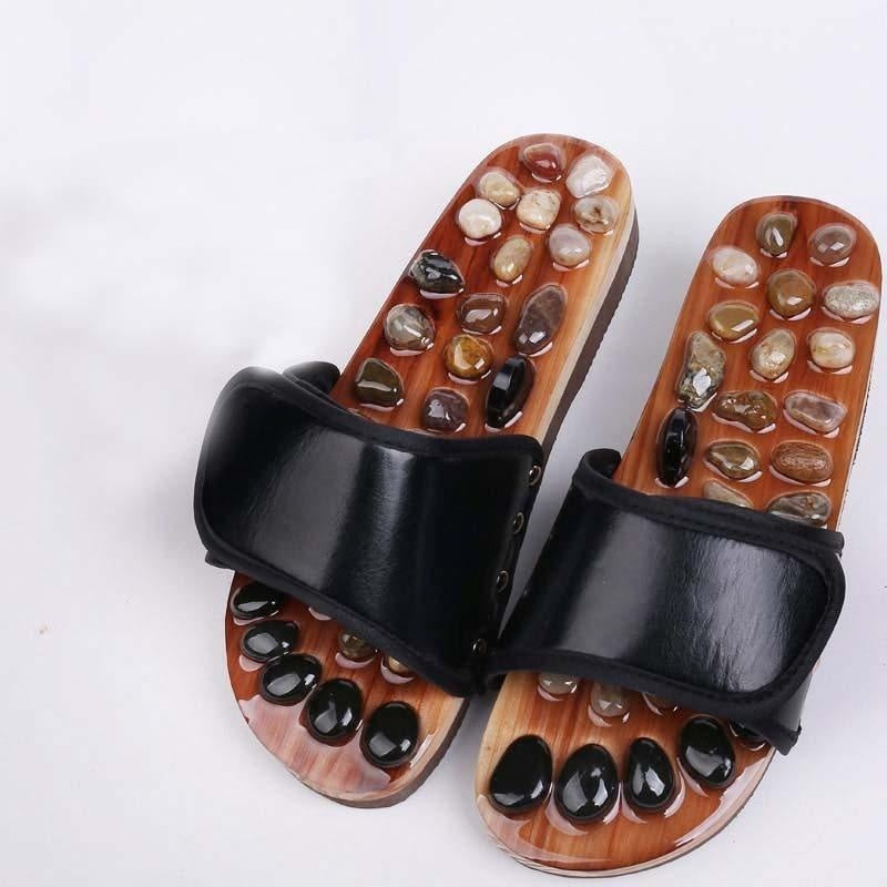 Natural pebbles massage slippers for men and women a foot care massage shoes foot massage foot massage that occupy the home - CyberMarkt