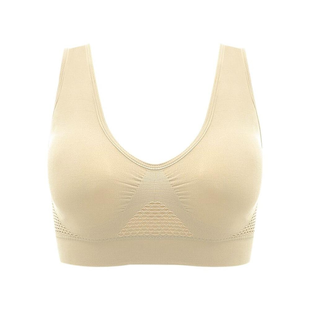 S-4XL Large Size Women New Design Comfort Aire Bra Hollow Mesh Breathable Underwear Shockproof Sports Support Fitness Bras