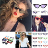 New Women Fashion Cat Eye Shades Sunglasses Integrated UV Candy Colored Glasses Radiation protection Glasses Women Accessories - CyberMarkt