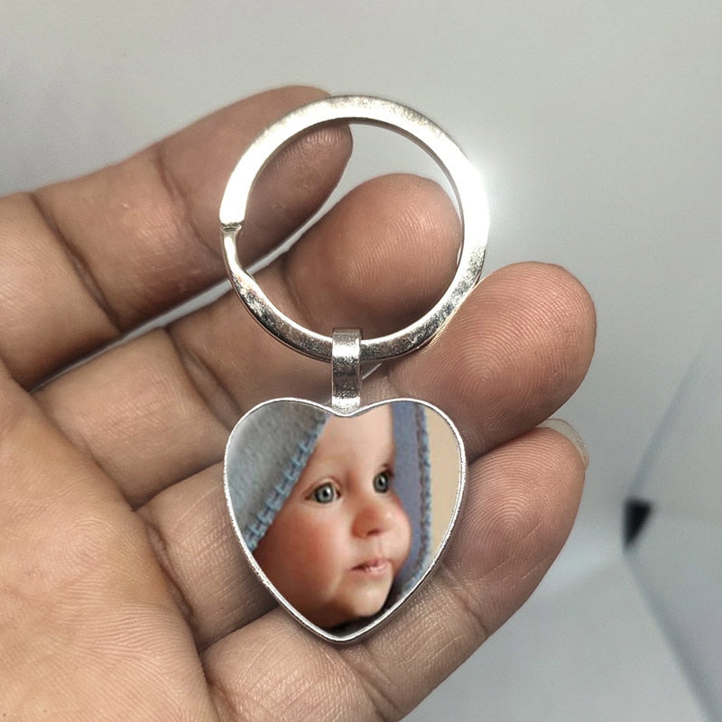 Personalized Photo Pendants Custom Keychain Photo Of Your Baby Child Mom Dad Grandparent Loved One Gift For Family Member Gift-1