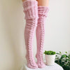 Pink Warm Thigh High Socks For Ladies Girls New Fashion  Knee Socks Women Winter Sexy Knitted Long Socks Women Long Stockings - CyberMarkt
