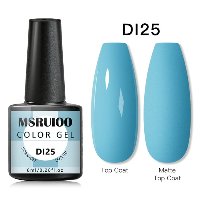 MSRUIOO 8ml Color UV Gel Nail Polish Lak Art  Semi Permanent Soak Off UV Gel Varnish Nail Art Polish For Manicure UV Vernis