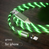 Magnetic charging Mobile Phone Cable Flow Luminous Lighting cord charger Wire for Samaung LED Micro USB Type C for iphone