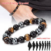 Load image into Gallery viewer, New Magnetic Hematite Bracelets Men Tiger Eye Stone Bead Couple Bracelets for Women Health Care Magnet Help Weight Loss Jewelry