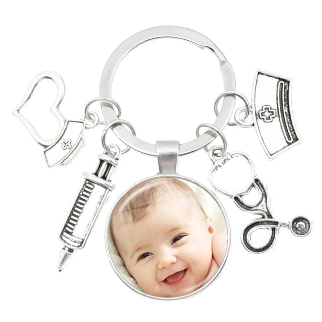 Personalized Custom Keychain Photo Mum Dad Baby Children Grandpa Parents Custom Designed Photo Gift For Family Anniversary Gift