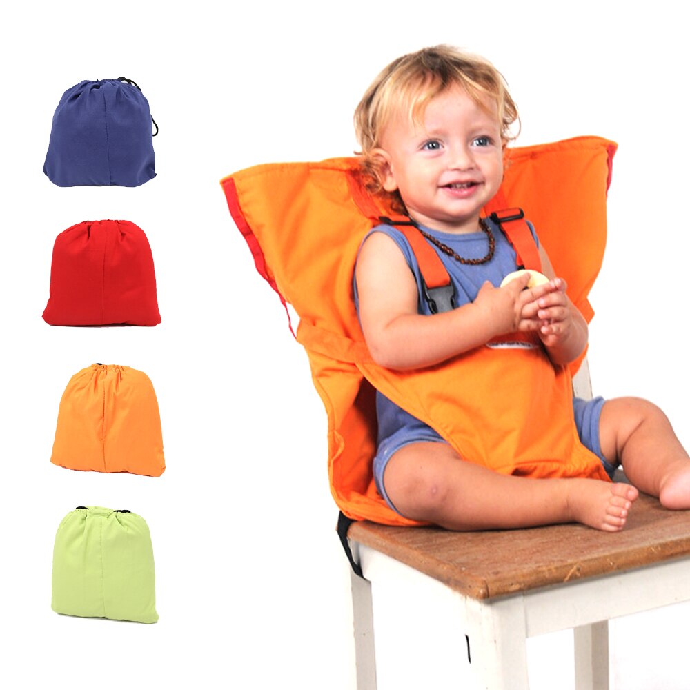 Portable Baby Lunch Dining Chair Travel Foldable Infants Feeding High Chair Infant Safety Harness Belt Kids Baby Eating Chairs