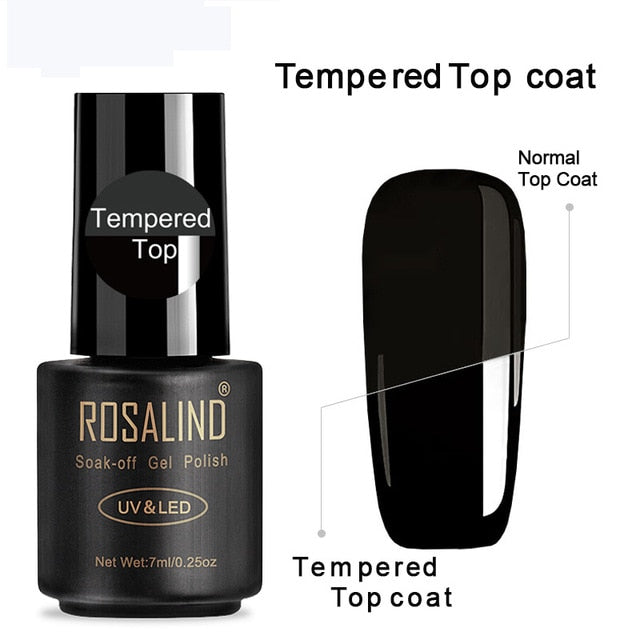 ROSALIND Gel Nail Polish 7ML Semi Permanant UV Hybrid Primer Need lamp Base top Coat for Nail Art design Gel lacquer Varnishes