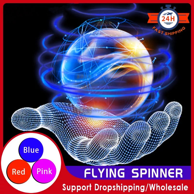 Flying Ball Boomerang Flyorb Magic With LED Lights Drone Hover Ball Stress Release Flying Spinner Fidget Toys Kids Family Gifts