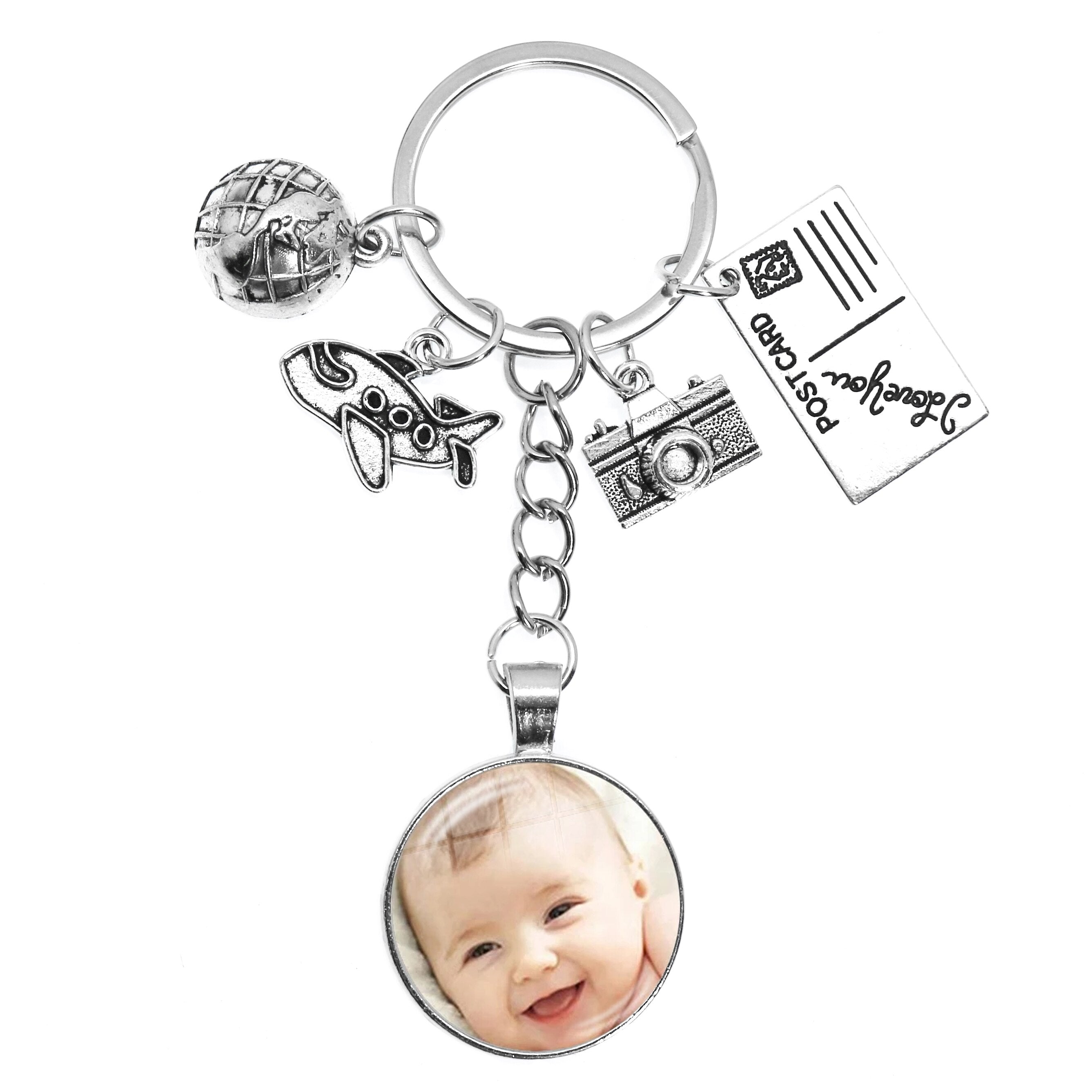 Personalized Custom Keychain Photo Mum Dad Baby Children Grandpa Parents Custom Designed Photo Gift For Family Anniversary Gift