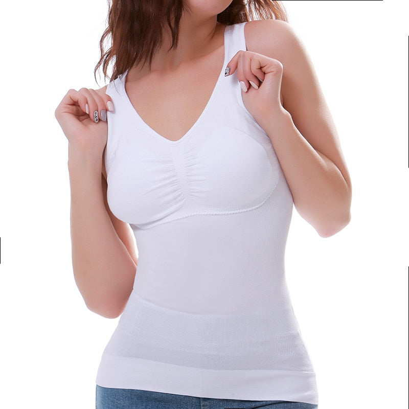 Shaper Slim Up Lift Plus Size Bra Tank Top Women Body Shaper Removable Shaper Underwear Slimming Vest Corset Shapewear