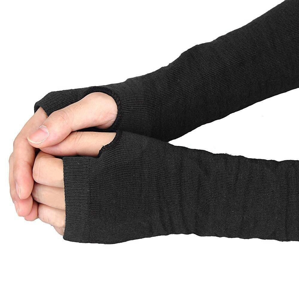 Women Long Fingerless Gloves Warm Glove Wrist Arm Hand Warmer Knitted Gloves Long Arm Glove Mitten Handschoenen 2020