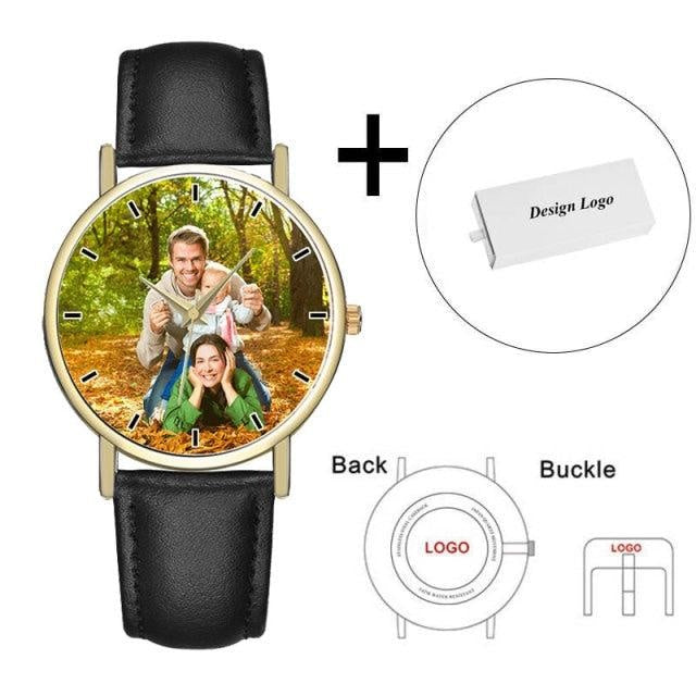 Custom Watch Women Men Printing Your Picture Watch Blank Personalized Watch DIY Put Your Own Photo/Image/Text