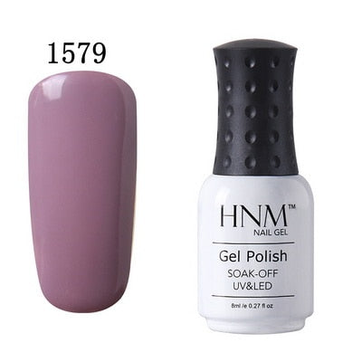 HNM 8ML Pure 28 Colors UV Gel Nail Polish Soak Off Lucky Lacquer Primer Led Hybrid Varnish Semi Permanent Top Base Paint Gellak