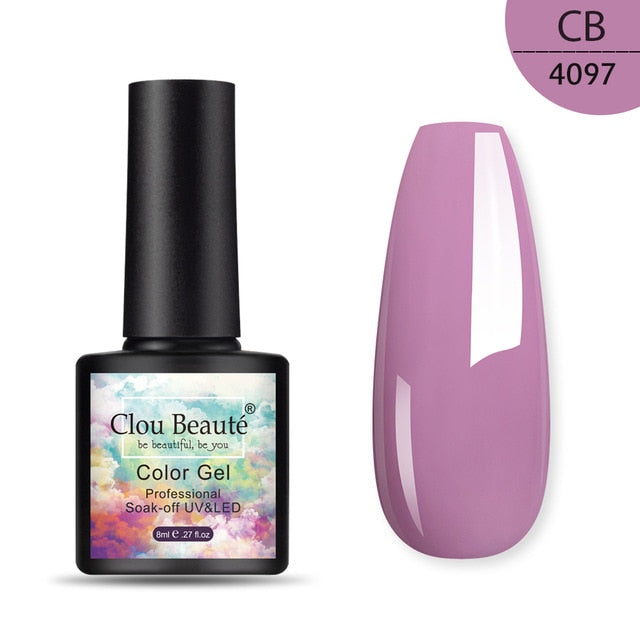 Clou Beaute  NEW 8ML 81 Colors Gel Nail Polish LED Soak Off UV Gel Varnish Lakiery Hybrydowe Gel Polish DIY Nail Art Lacquer