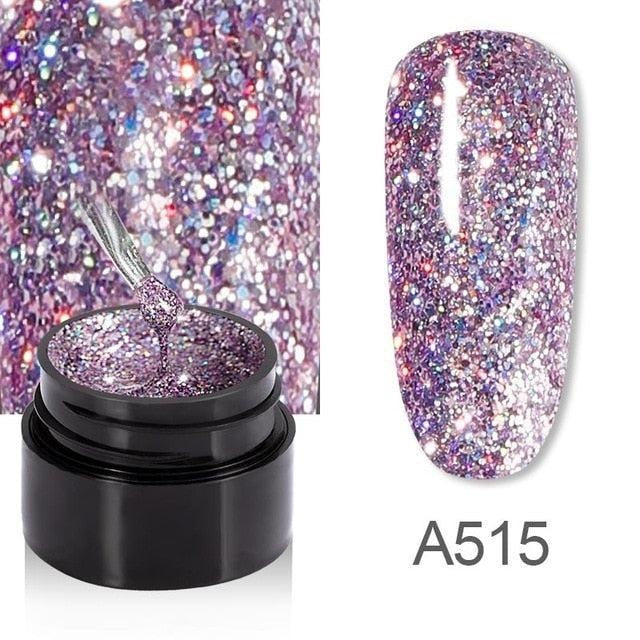 ROSALIND 5ml Shiny Rainbow Gel Nail Polish Bright For Glitter Painting Nail Art Design Poly UV Top Base Primer For Manicure