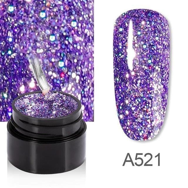 ROSALIND 5ml Shiny Rainbow Gel Nail Polish Bright For Glitter Painting Nail Art Design Poly UV Top Base Primer For Manicure