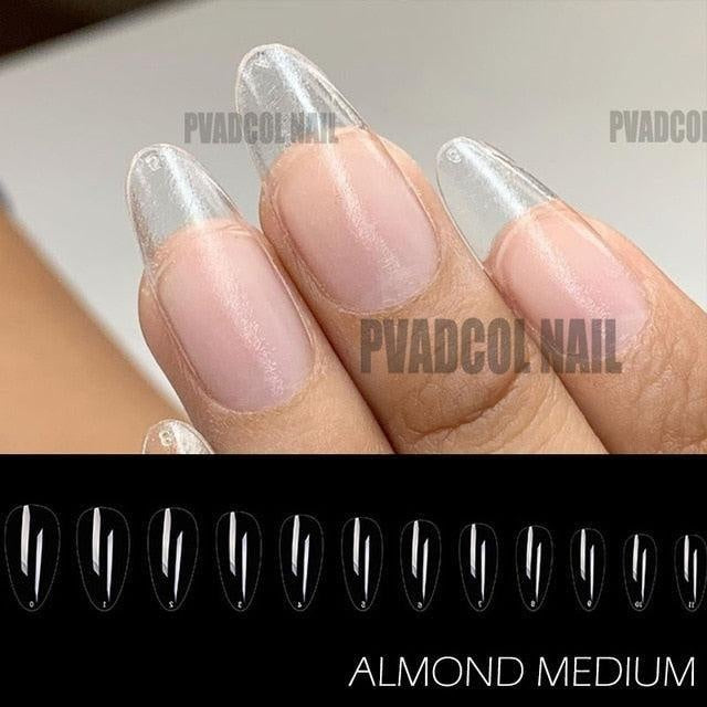 Gel X Nails Extension System Full Cover Sculpted Clear Stiletto Coffin False Nail Tips 240pcs/bag