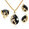 Load image into Gallery viewer, Amazing Price jewelry sets african bridal gold color necklace earrings Ring wedding crystal sieraden women fashion jewellery set