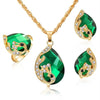Load image into Gallery viewer, Amazing Price jewelry sets african bridal gold color necklace earrings Ring wedding crystal sieraden women fashion jewellery set