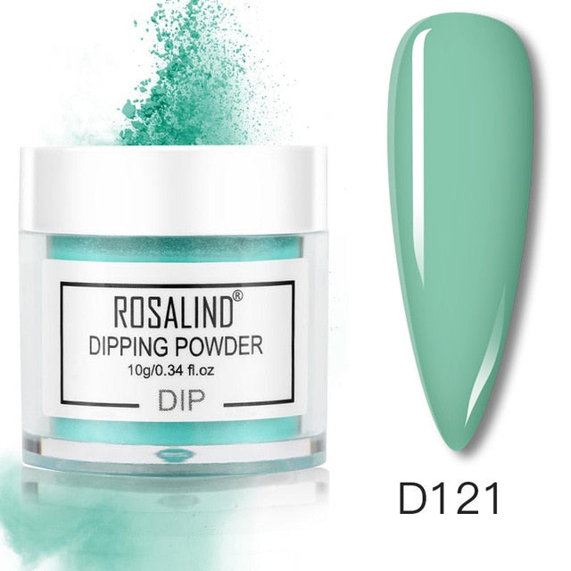 ROSALIND Dipping Powder Set Nail Holographic Glitter Dip Powder Nails Set For Manicure Gel Nail Polish 10g Chrome Pigment Powder