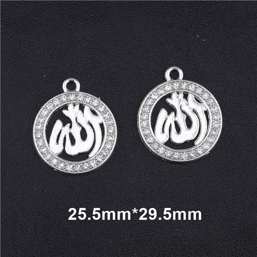 6 Style Religious Vintage Muslim Islam Allah Pendant Necklaces Link Chain Long Choker Jewelry For Unisex 2021 New