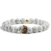 Couple Distance Black Lava Beads Handmade Bracelets Charm Crown Men's Natural Stone Bracelet Women Yoga Jewelry Gift