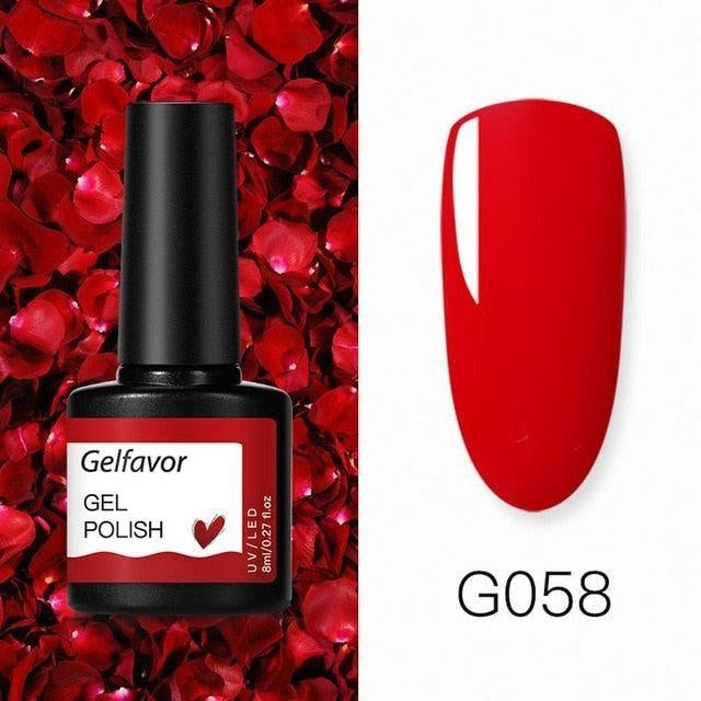 Gelfavor 8ml Gel Nail Polish Glitter For Manicure set nail art Semi platium UV LED Lamp Nail varnishes Base top coat Gel lacquer - CyberMarkt