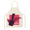 Load image into Gallery viewer, Linen Flower Nail Polish Theme Print Kitchen Aprons Unisex Dinner Party Cooking Bib Funny Pinafore Cleaning Apron