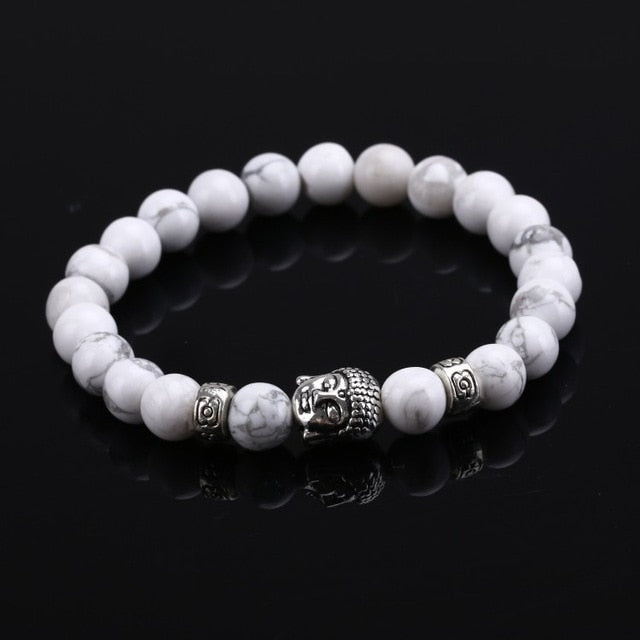 Tiger Eye Lava Stone Bead Buddha Bracelet Jewelry Yoga Prayer Bracelets Men Women Mujer Pulseras Fashion Jewelry