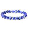 Men Bracelets Natural Healing Energy Tiger Eye Bracelet Polished 8 mm Lapis lazuli Beads Bangle Elastic Pulsera Women Jewelry