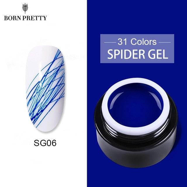 BORN PRETTY Spider Wire Drawing Nail Gel Painting Gel Nail Polish Pulling Silk Point Line Creative Soak Off Nail Art Gel 5ml