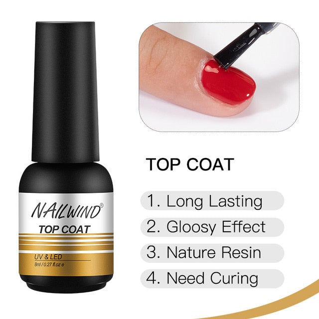 Nailwind Gel Nail Polish Manicure Set UV LED Poly painting gel nail art design Base Top Primer coat rosalind Nail gel Varnishes - CyberMarkt