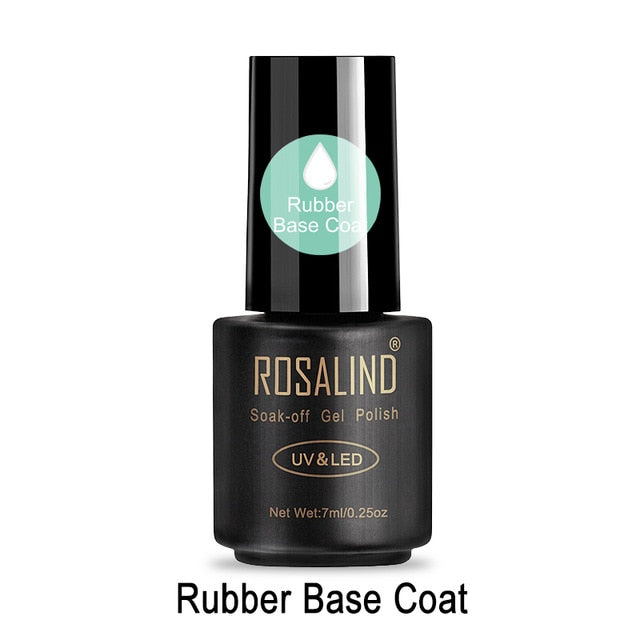 ROSALIND Matte Top Coat Gel Nail Polish Hybrid Varnish Set For Manicure Nails Art All For Nails Cuticle Oil Base Top Box Set
